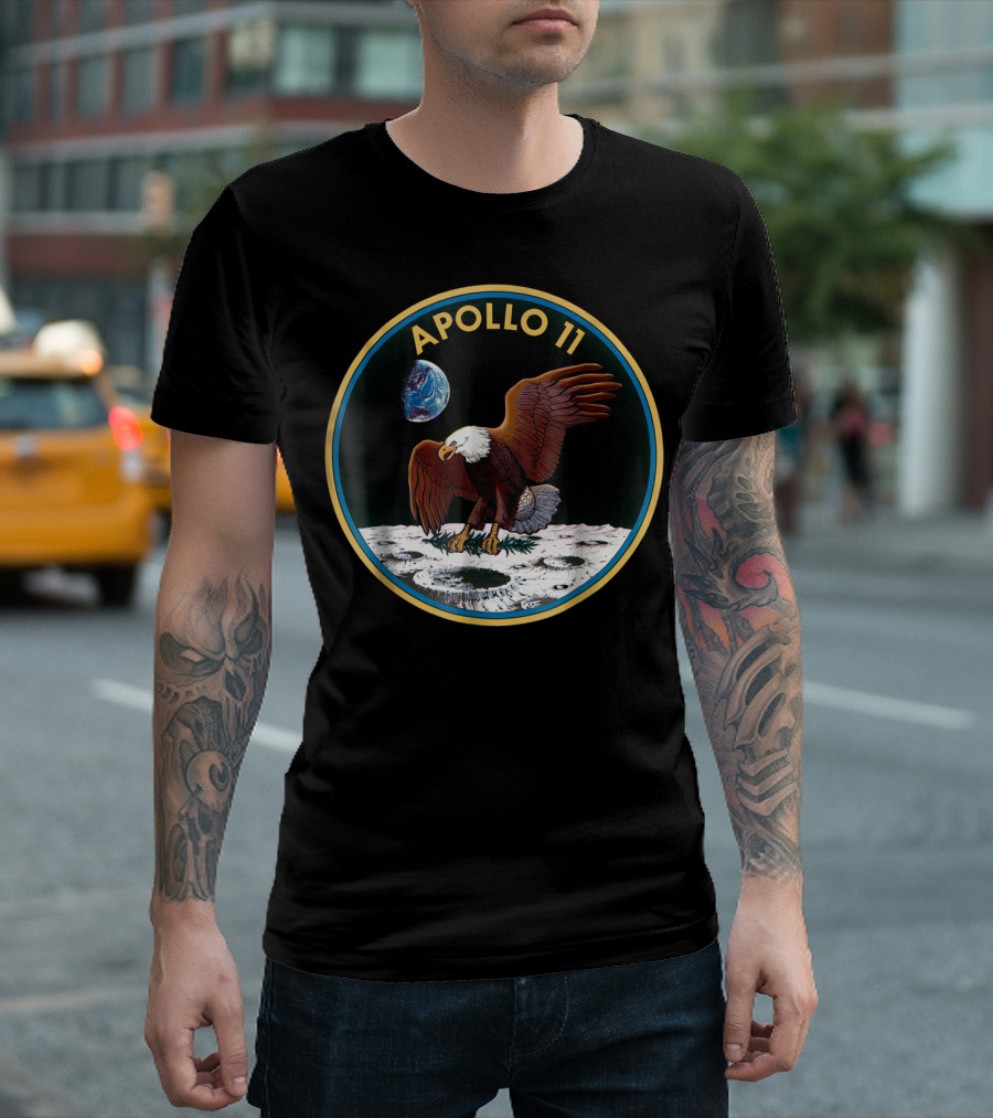 Apollo 11 NASA Space Mission Moon Landing Emblem Eagle T-Shirt