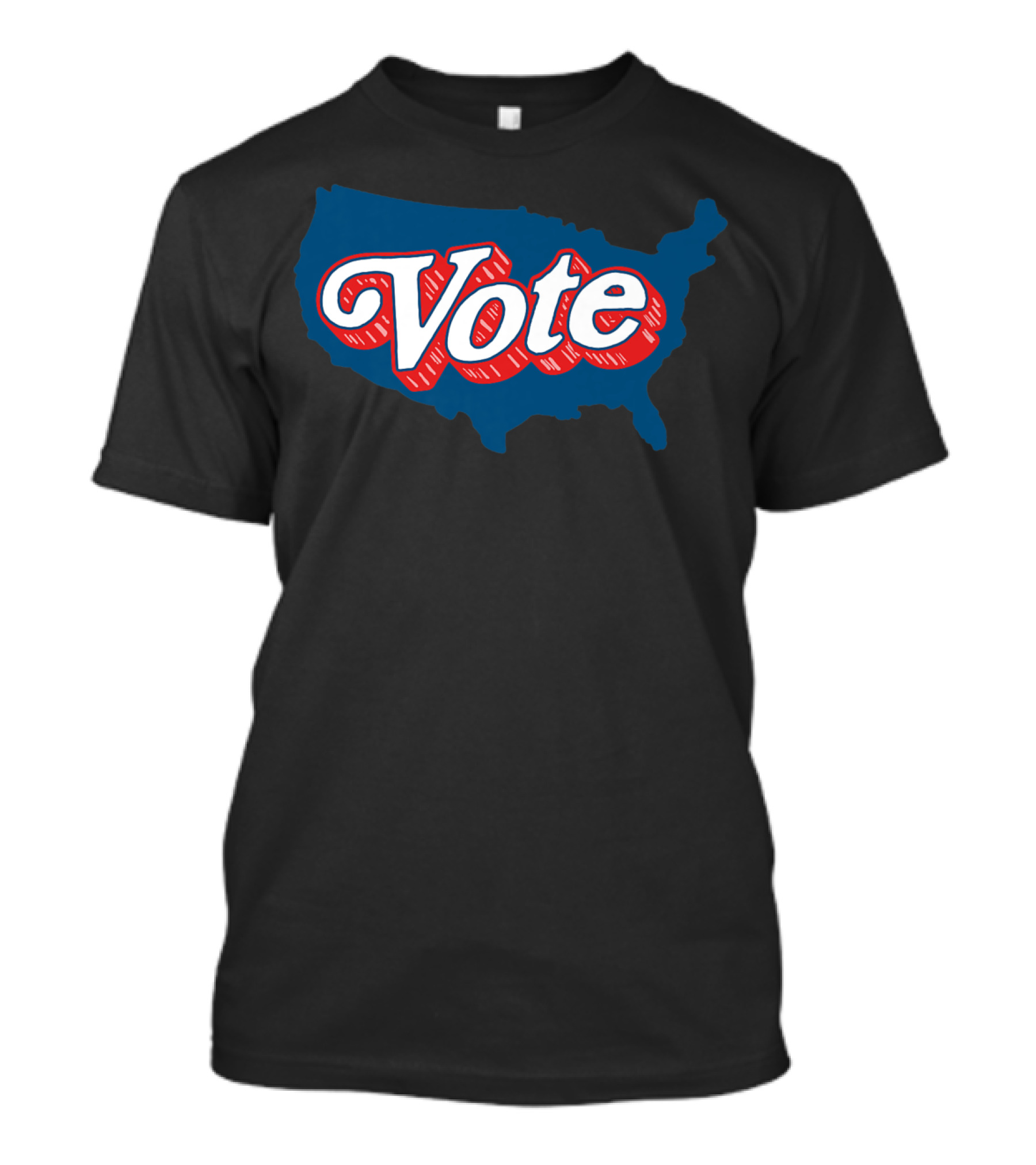 Vote USA Map Pro Voting Font Graphic Prem T-Shirt