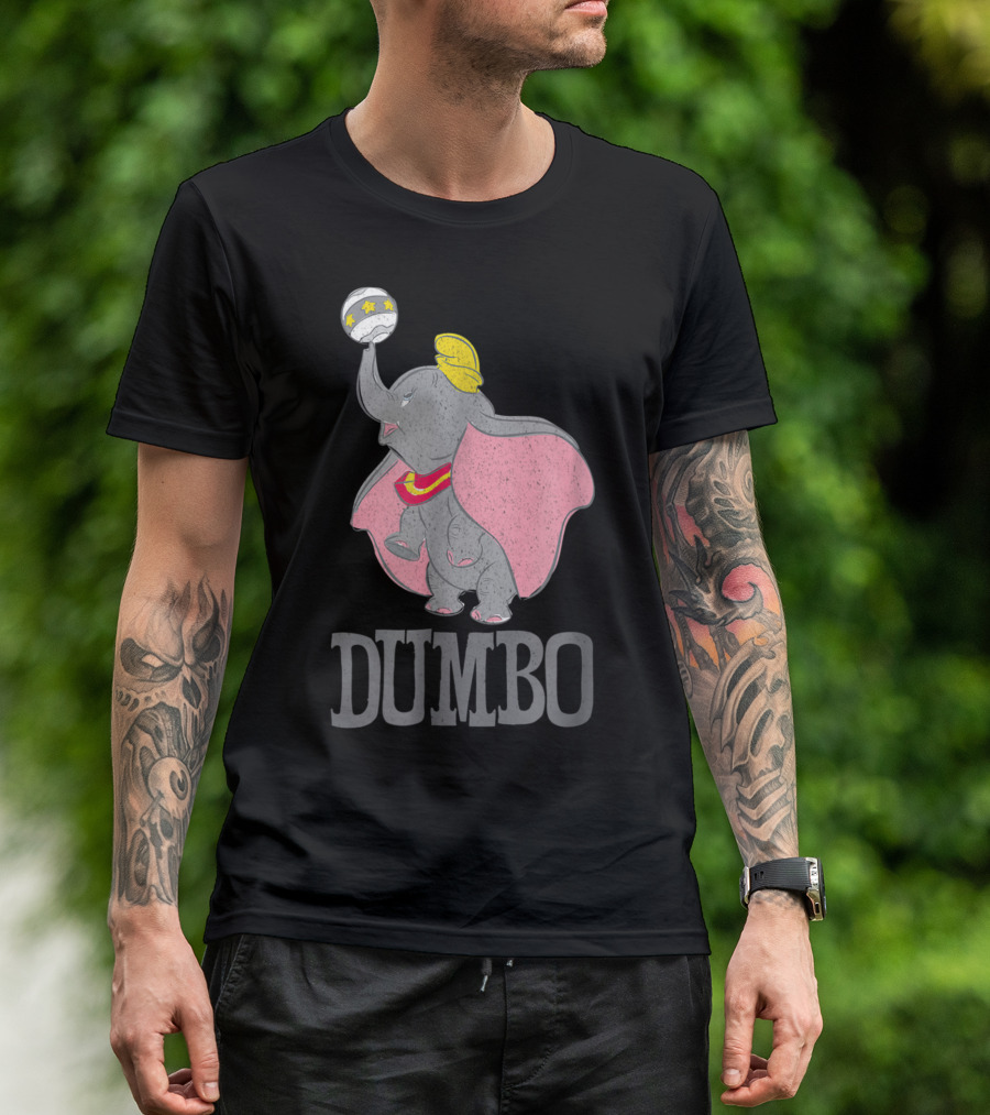 Disney Dumbo Elephant With Circus Ball And Stars T-Shirt