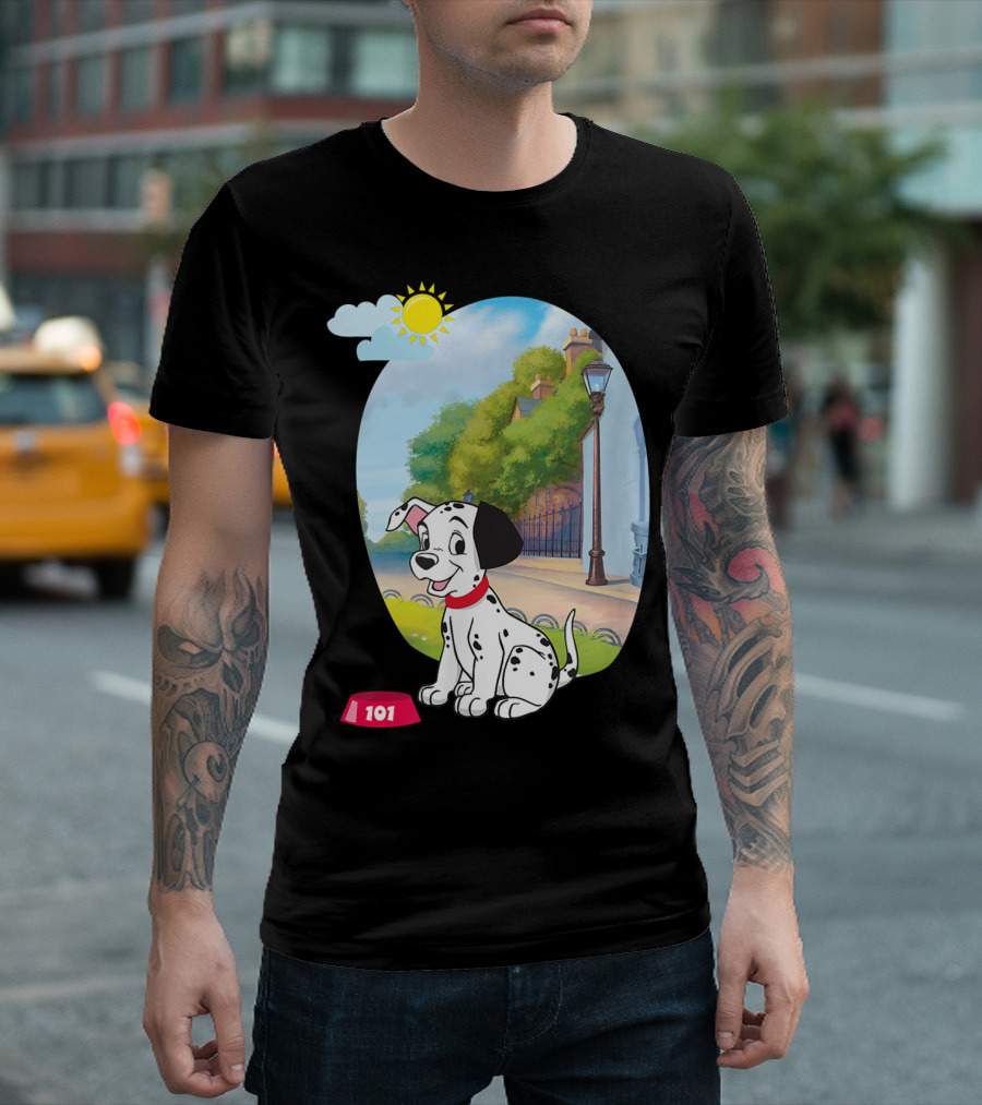 Disney 101 Dalmatians Happy Puppy In Sunny Park T-Shirt