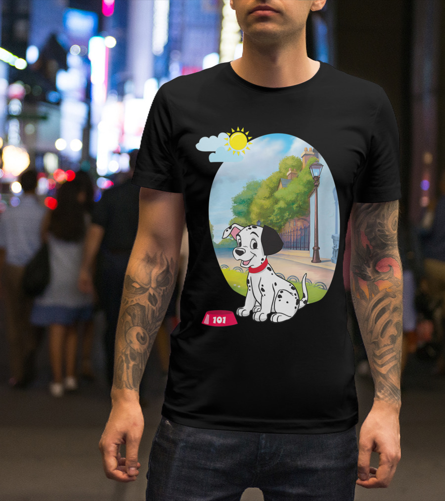 Disney 101 Dalmatians Happy Puppy In Sunny Park T-Shirt