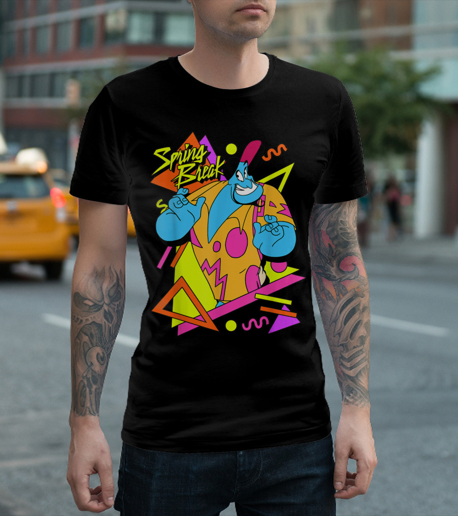 Disney Aladdin Genie Spring Break 90's T-Shirt
