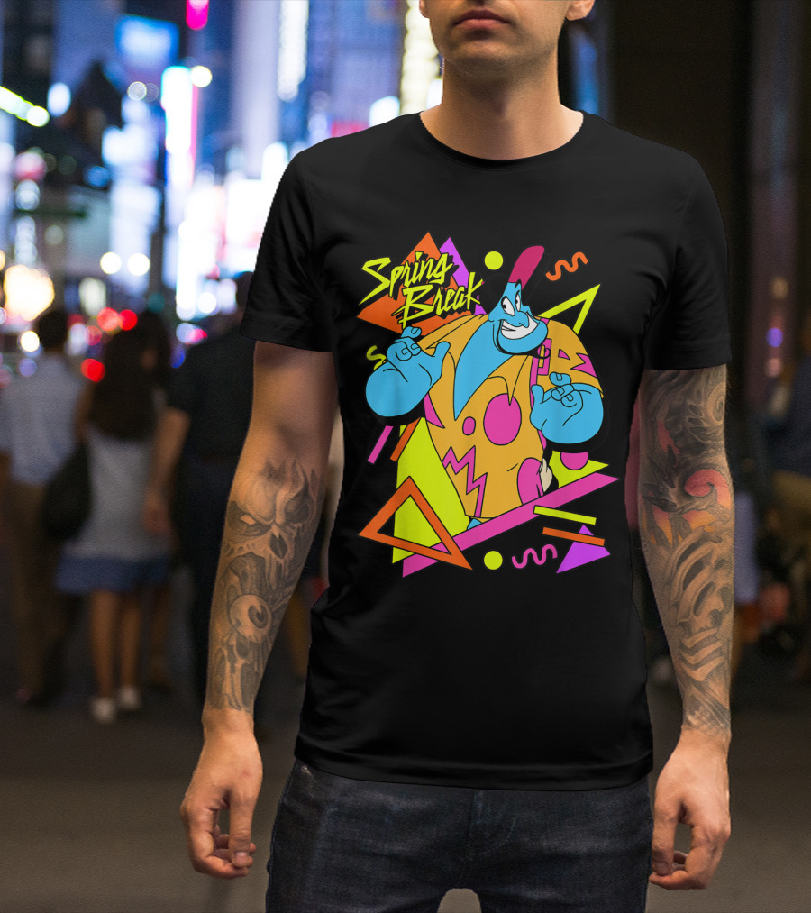 Disney Aladdin Genie Spring Break 90's T-Shirt