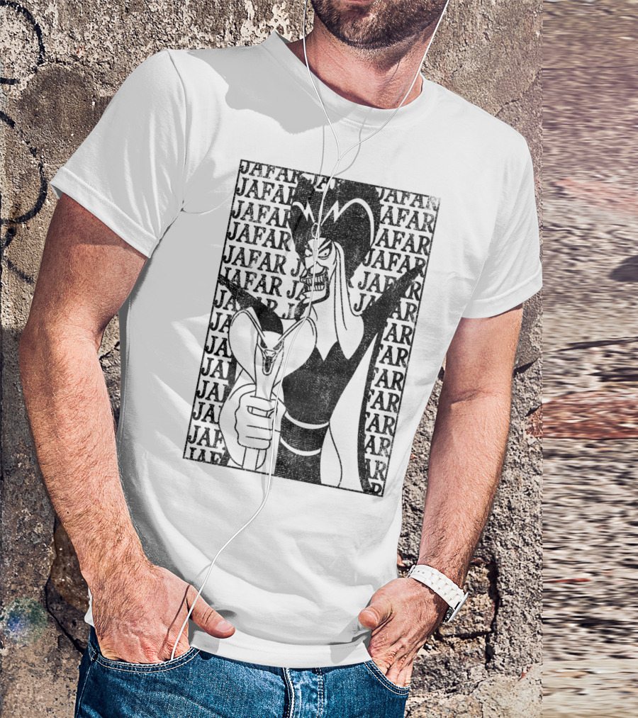Disney Aladdin Jafar Villain Playing Card T-Shirt