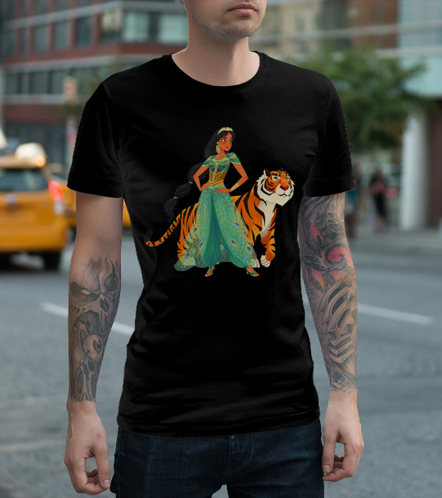 Disney Aladdin Jasmine and Rajah Live Action Inspired T-Shirt