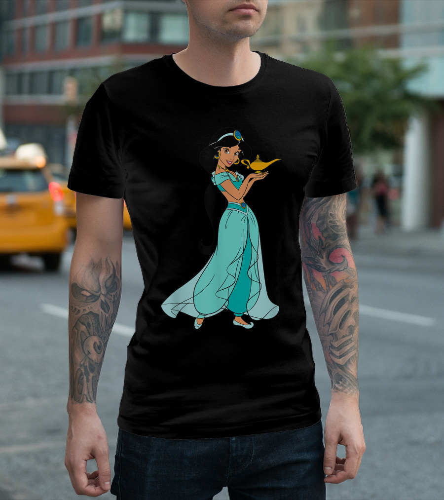Disney Aladdin Princess Jasmine Holding Magic Lamp T-Shirt