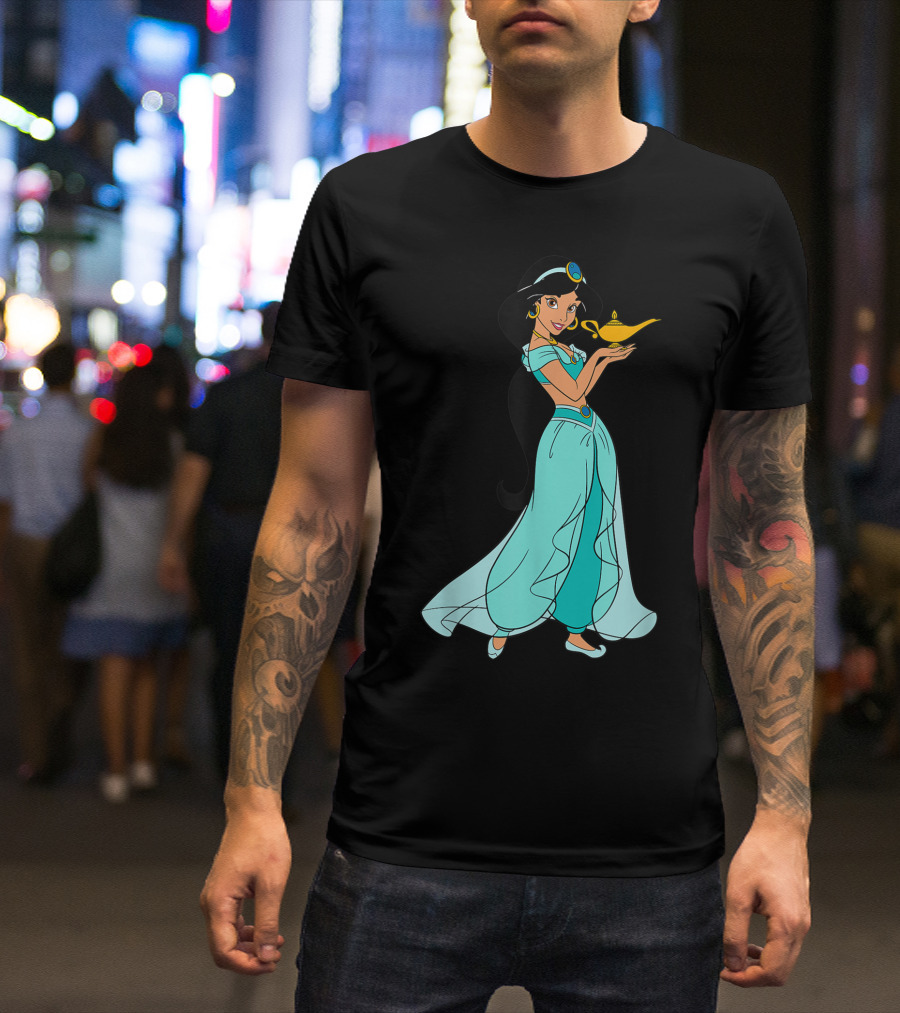 Disney Aladdin Princess Jasmine Holding Magic Lamp T-Shirt