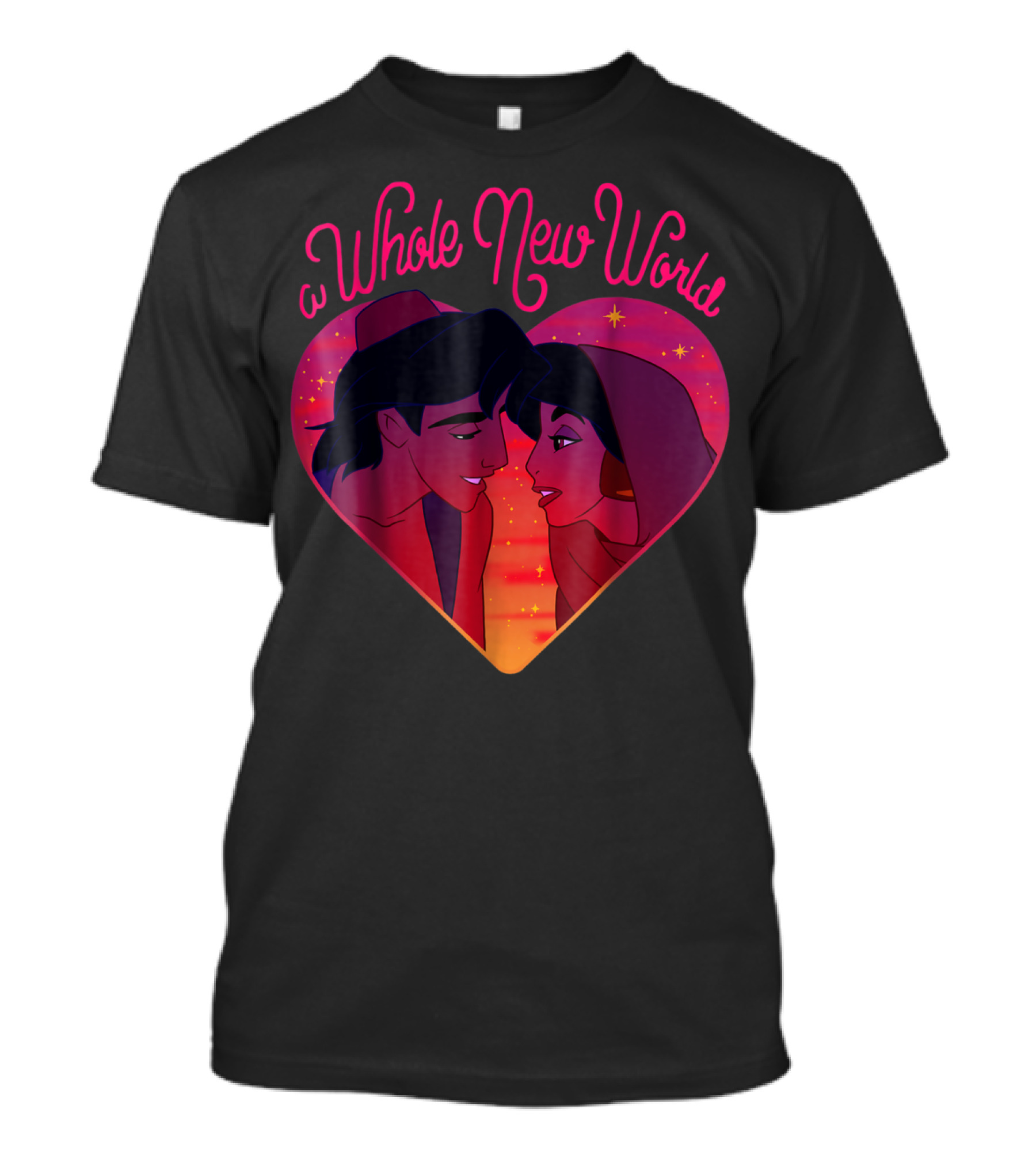 Disney Aladdin Jasmine A Whole New World Heart T-Shirt