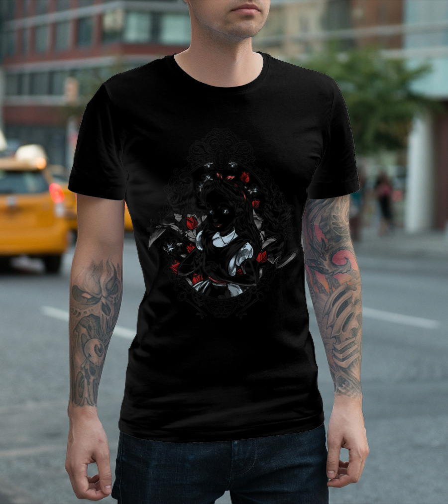Disney Alice in Wonderland Floral Frame Sketch T-Shirt