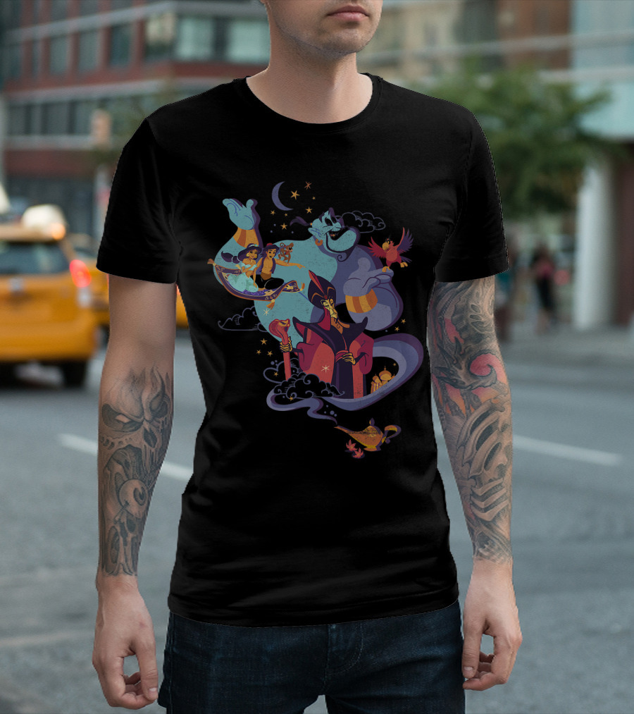 Disney Aladdin Vintage Nighttime Magic Group Shot T-Shirt