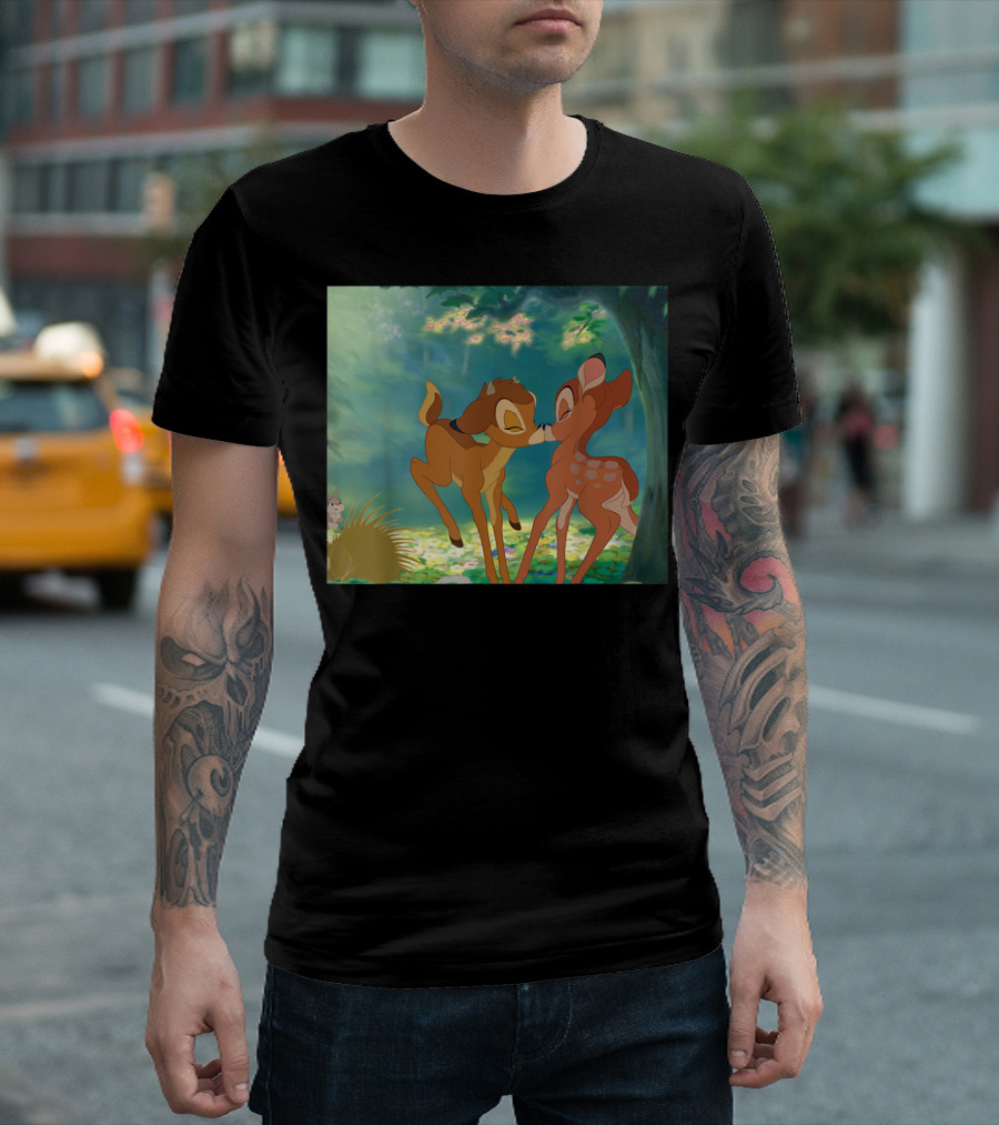 Disney Bambi Kiss Forest Scene T-Shirt