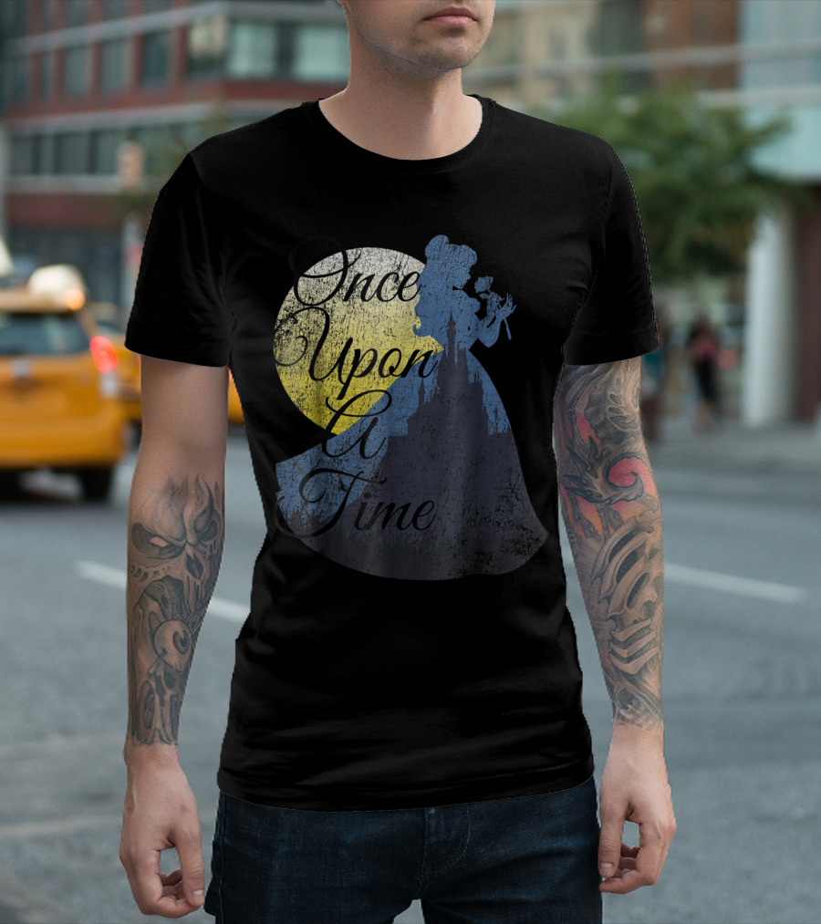 Disney Beauty And The Beast Belle Once Upon A Time Moon T-Shirt