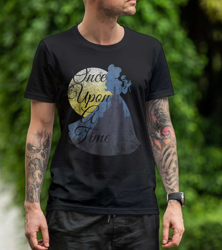 Disney Beauty And The Beast Belle Once Upon A Time Moon T-Shirt
