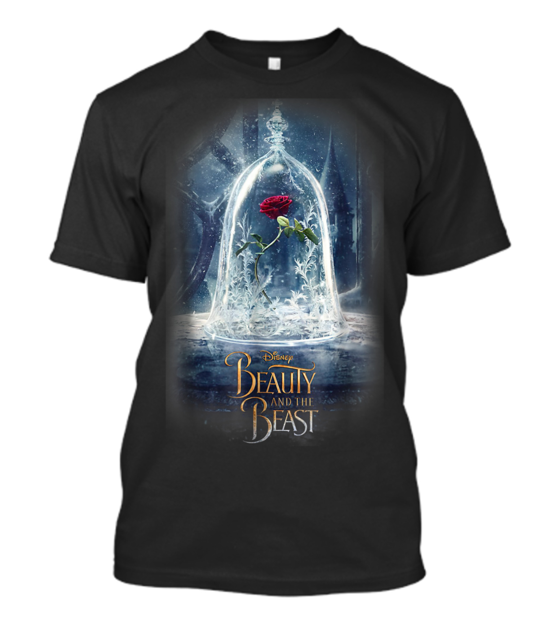 Disney Beauty And The Beast Enchanted Rose Under Glass T-Shirt