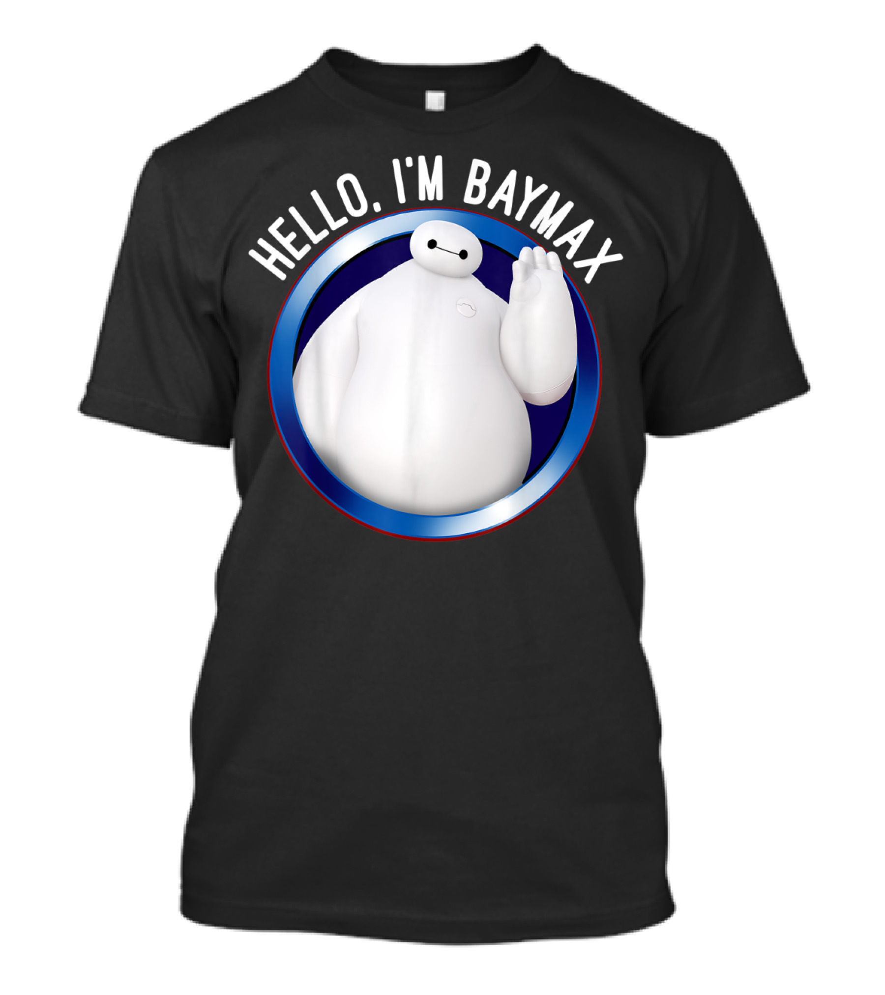 Disney Big Hero 6 Baymax Hello I'm Baymax Wave Circle T-Shirt