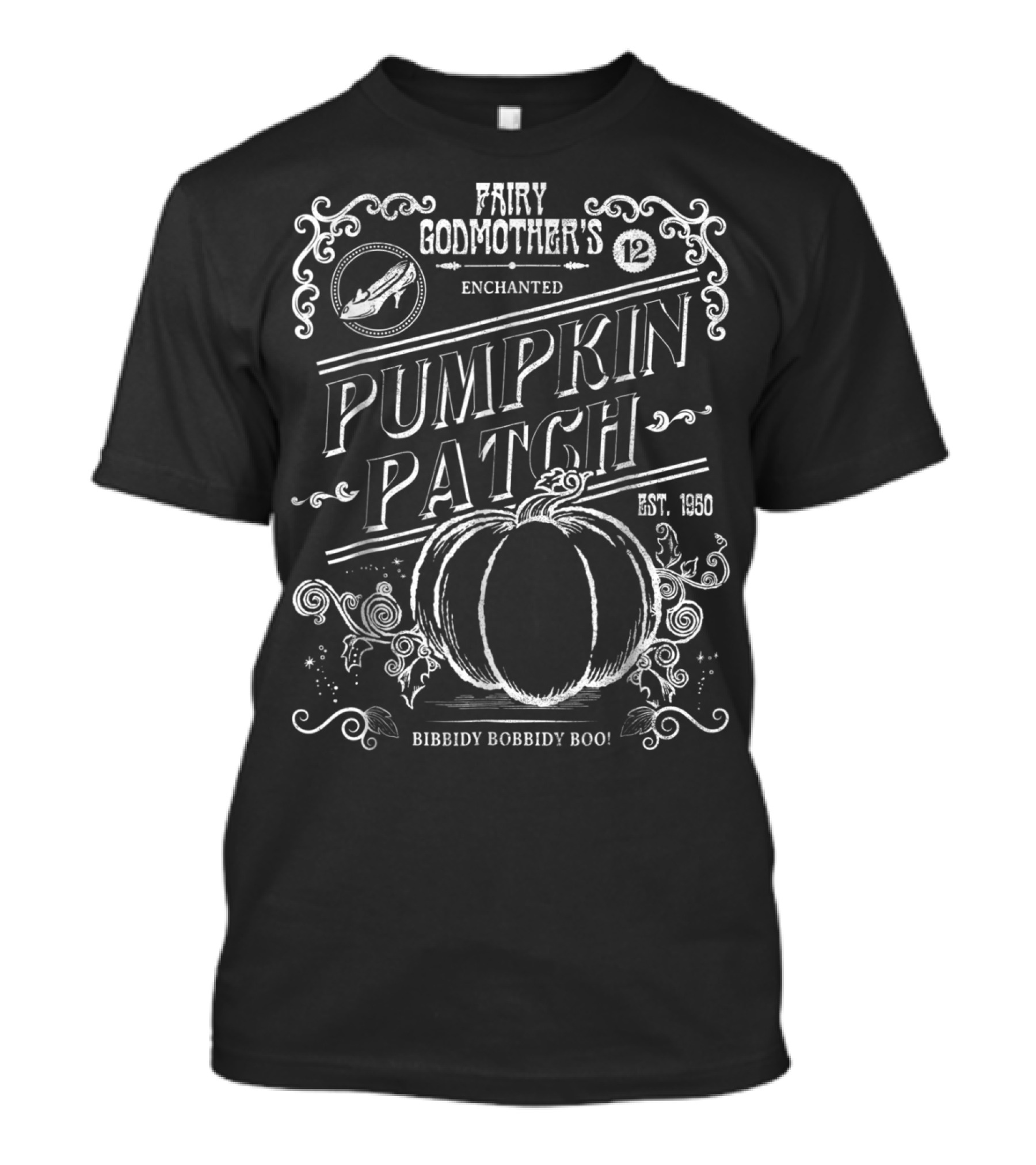 Fairy Godmother's Enchanted Pumpkin Patch Bibbidi Bobbidi Boo Halloween Cinderella 1950 T-Shirt