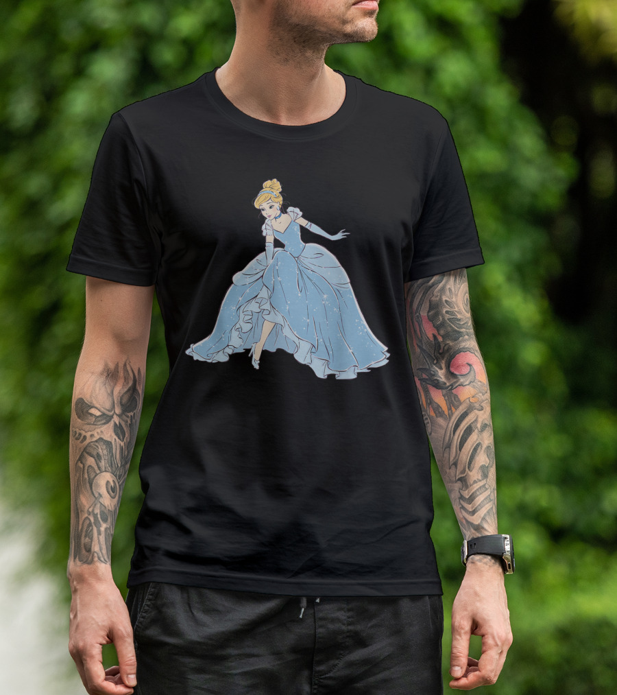 Disney Cinderella Blue Sparkling Gown Dress T-Shirt