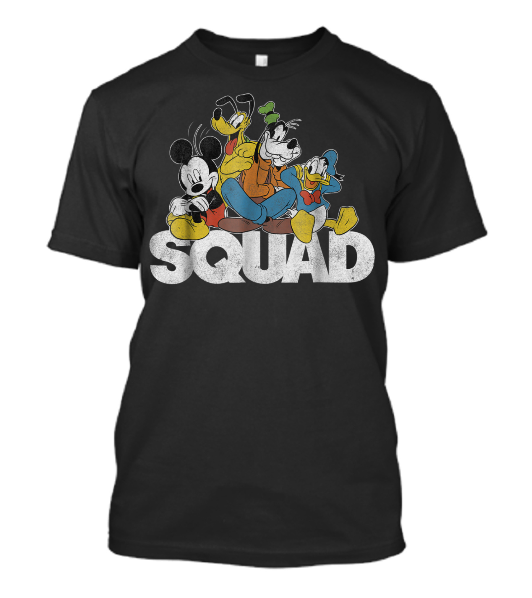 Disney Classic Mickey Mouse Goofy Donald Duck Pluto Squad T-Shirt