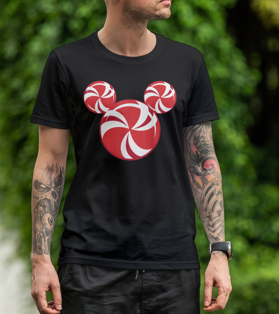 Disney Mickey Mouse Christmas Peppermint Candy T-Shirt