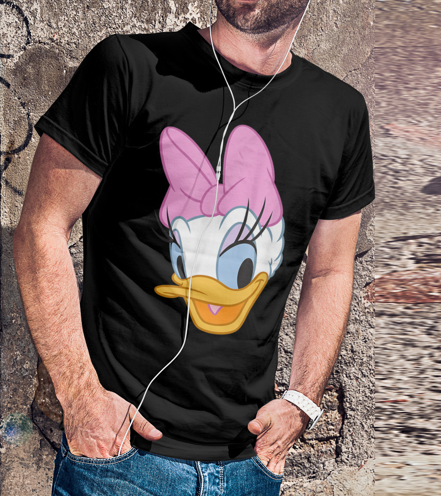 Daisy Duck Disney Character With Pink Bow T-Shirt