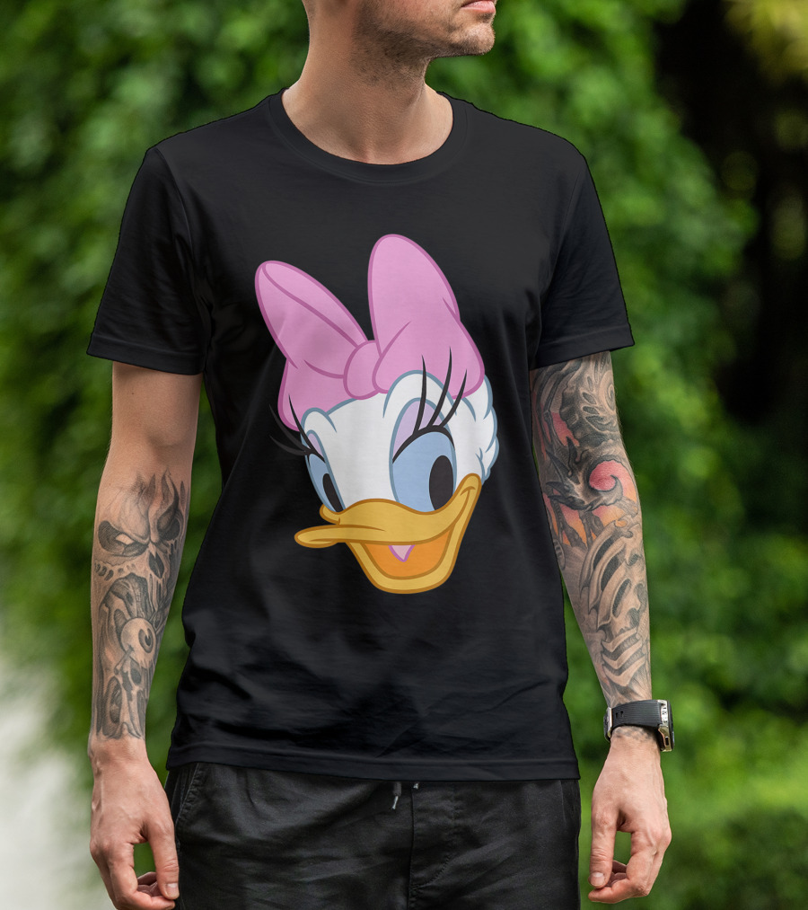 Daisy Duck Disney Character With Pink Bow T-Shirt