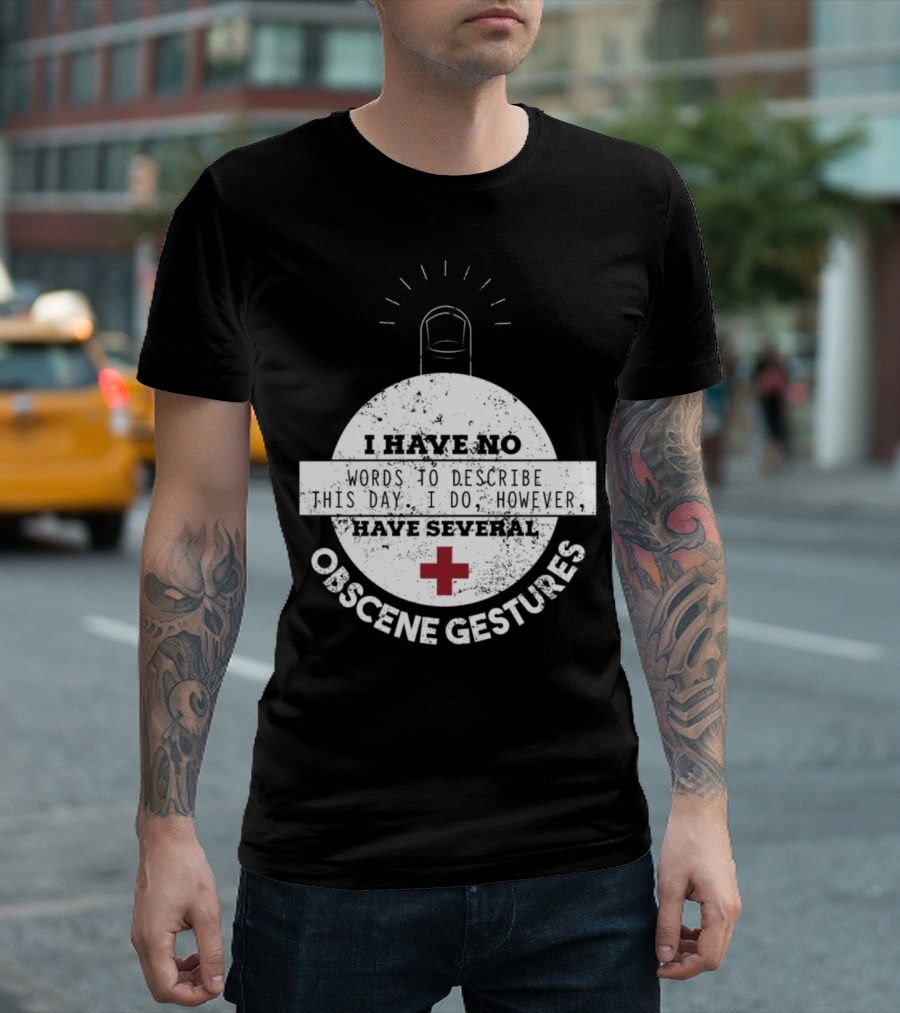 I Have No Words To Describe This Day I Do However Have Several Obscene Gestures T-Shirt