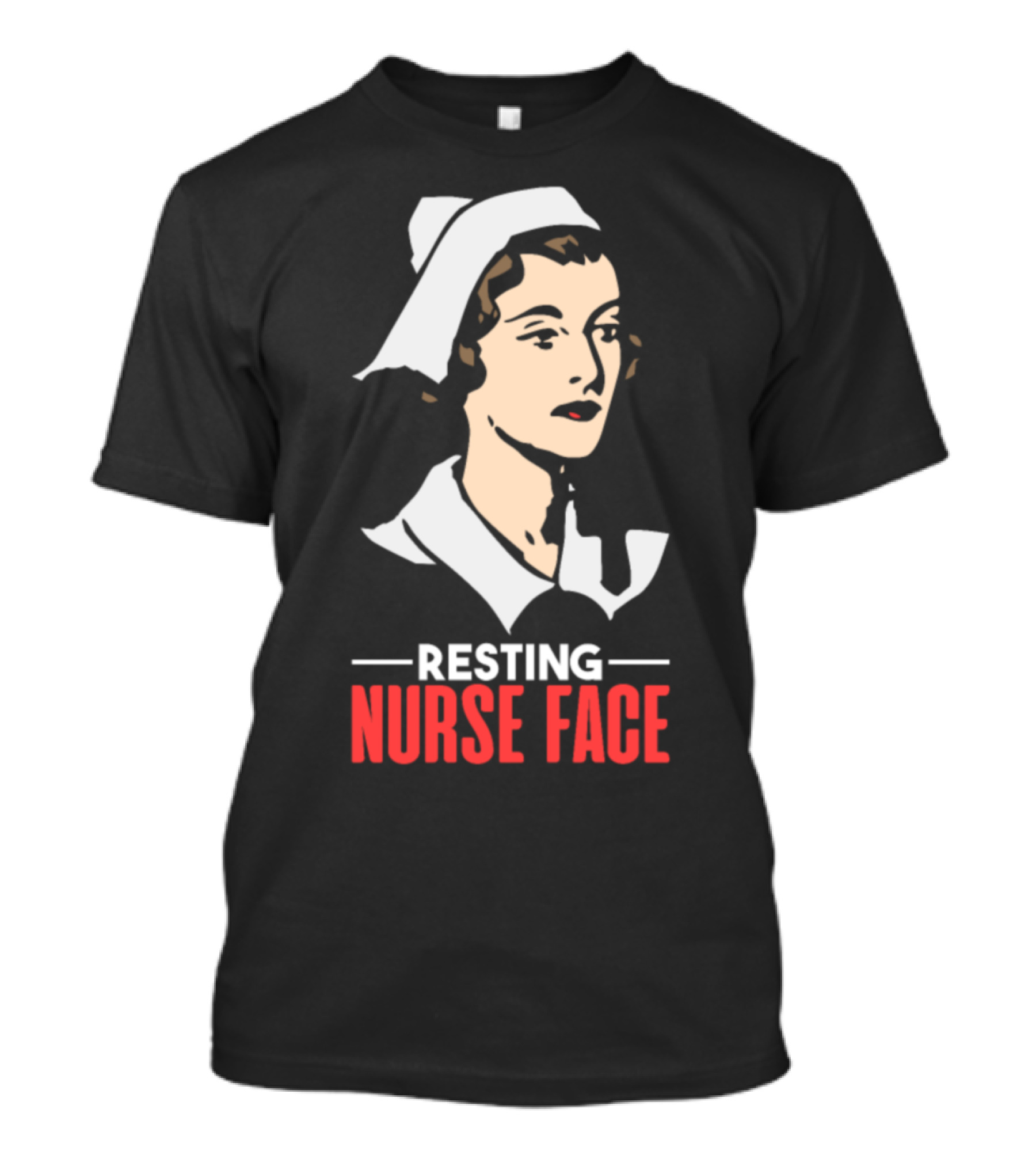 Resting Nurse Face Retro Nurse T-Shirt