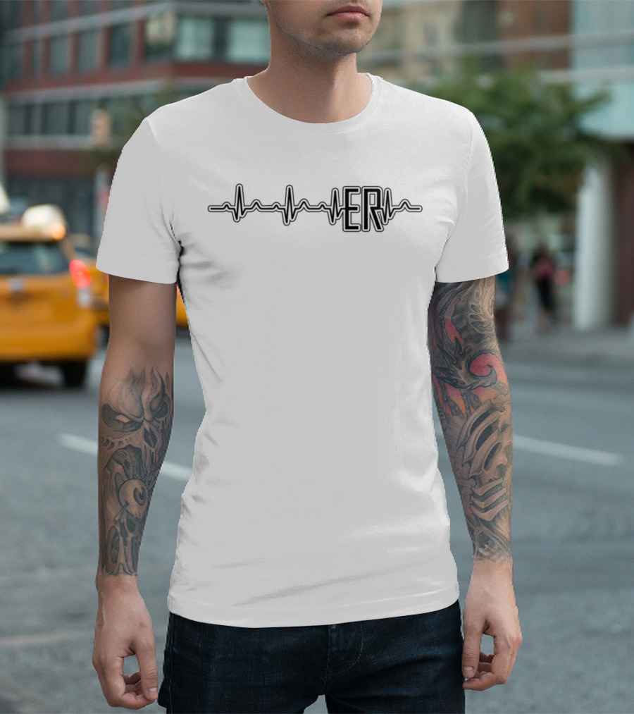 ER Nurse Heartbeat ZolH2 Emergency Pulse T-Shirt