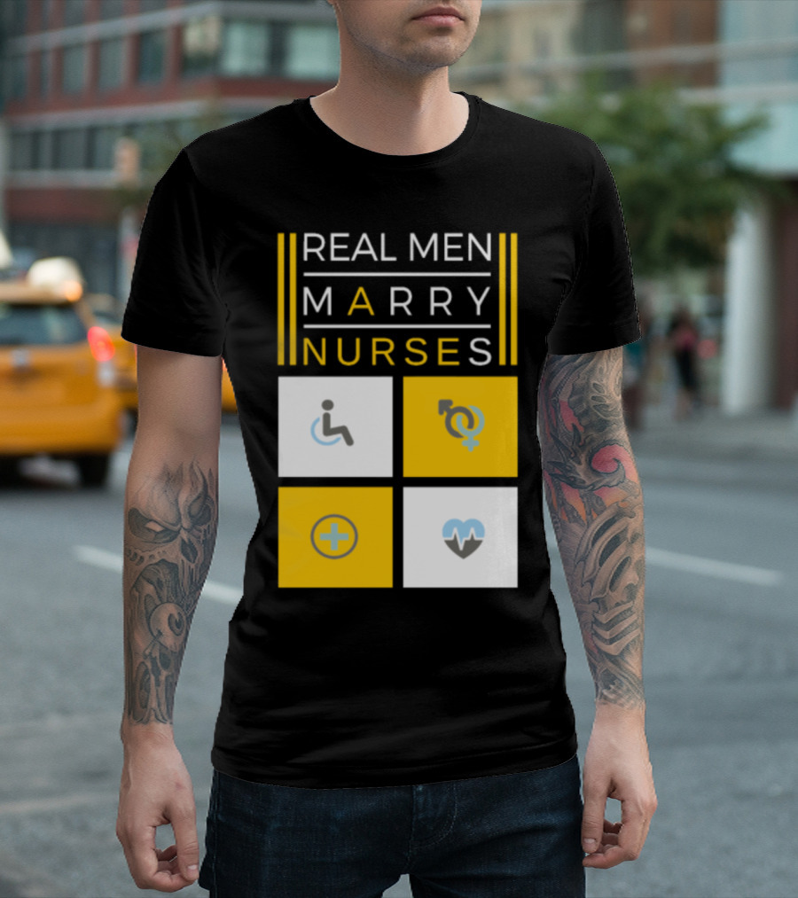 Real Men Marry Nurses Icons T-Shirt
