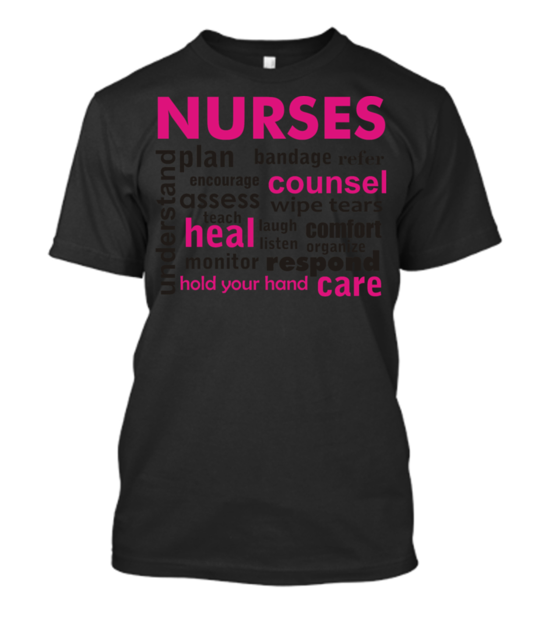 Nurses Counsel Heal Hold Your Hand Care T-Shirt