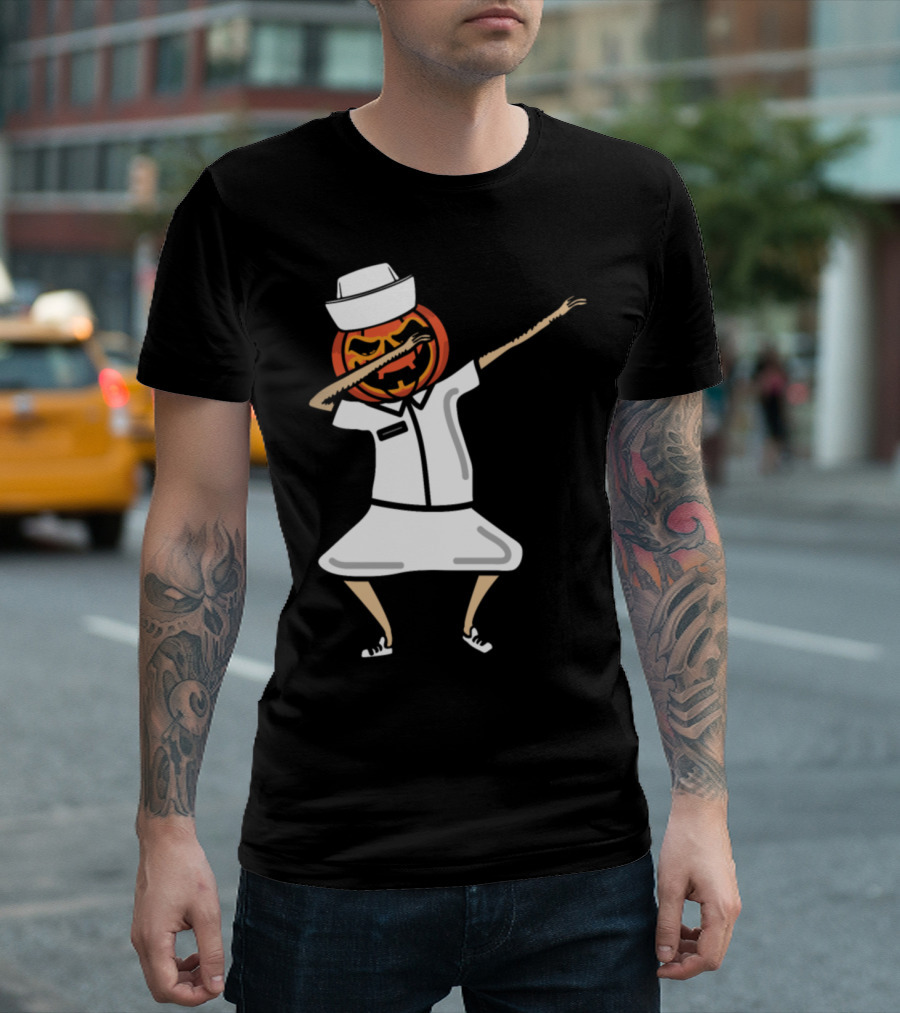 Pumpkin Nurse Dab Halloween T-Shirt
