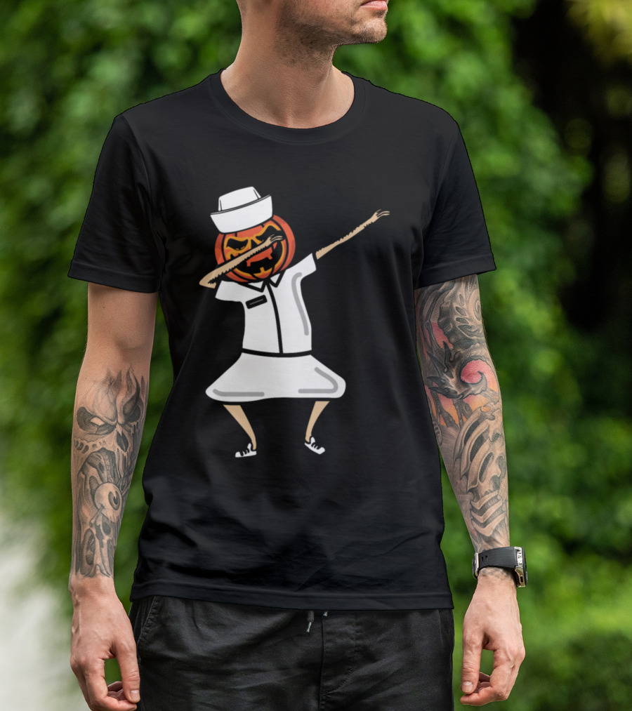 Pumpkin Nurse Dab Halloween T-Shirt