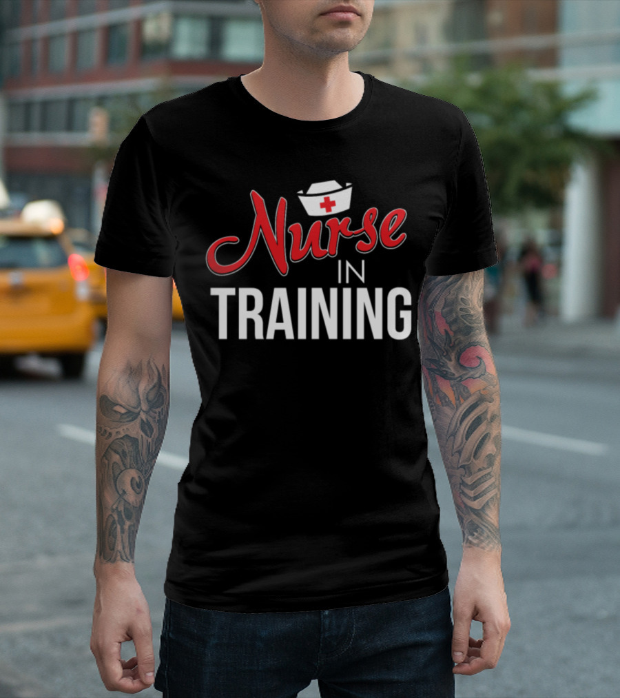 Nurse In Training Nursing Student Hat Red Cross T-Shirt