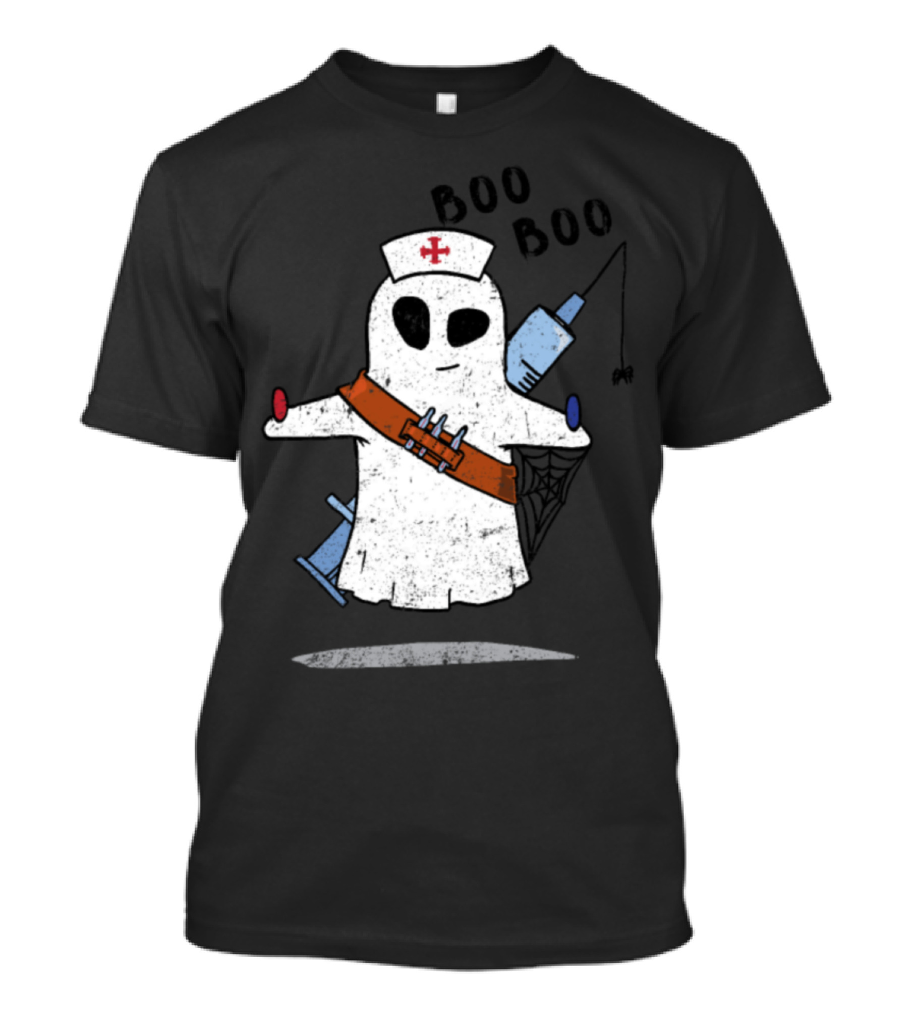 Boo Boo Nurse Ghost With Bandolier And Medical Supplies T-Shirt