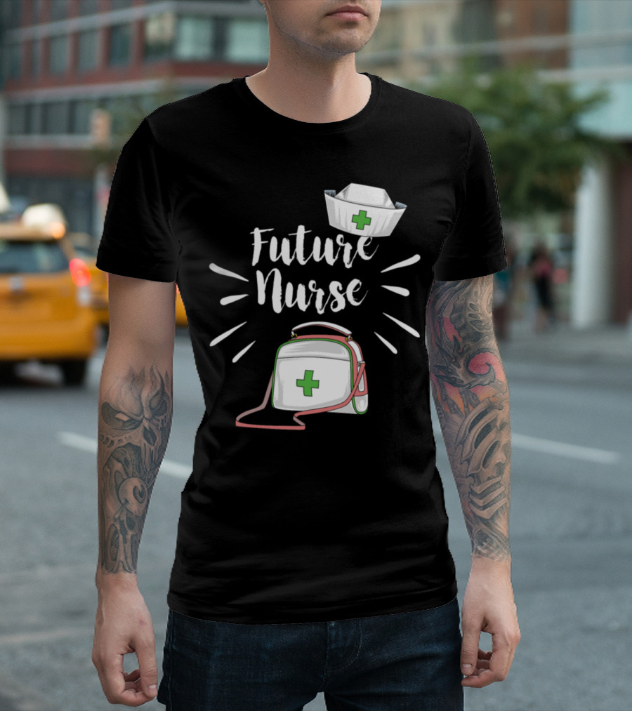 Future Nurse Hat And Medical Bag Nursing School Student T-Shirt