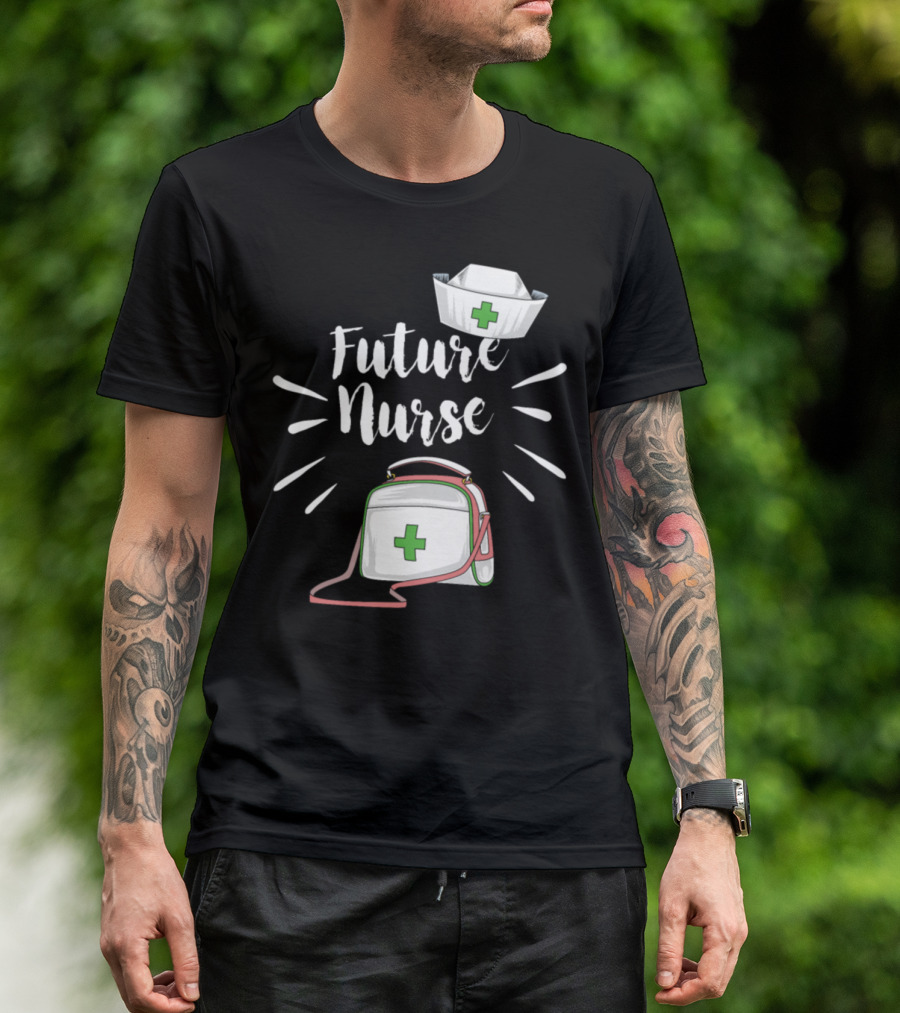 Future Nurse Hat And Medical Bag Nursing School Student T-Shirt