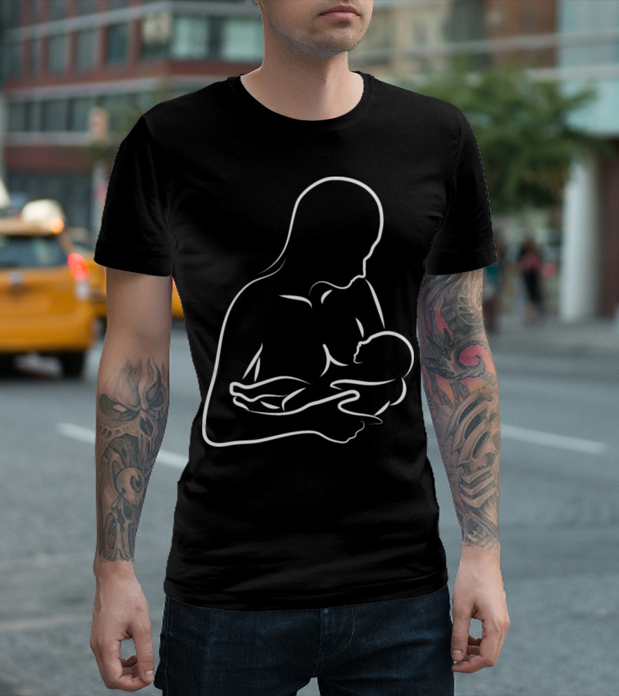 Mother's Love Silhouette Embrace T-Shirt