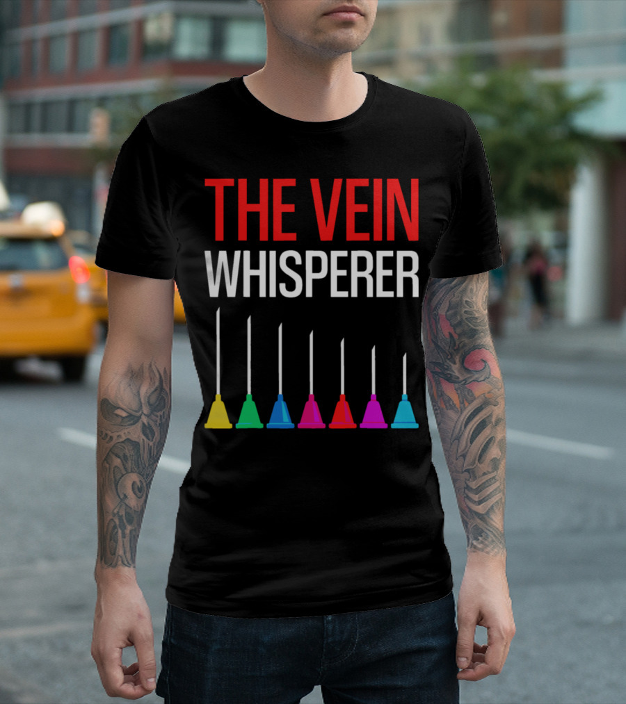 The Vein Whisperer Colorful Needle Collection T-Shirt