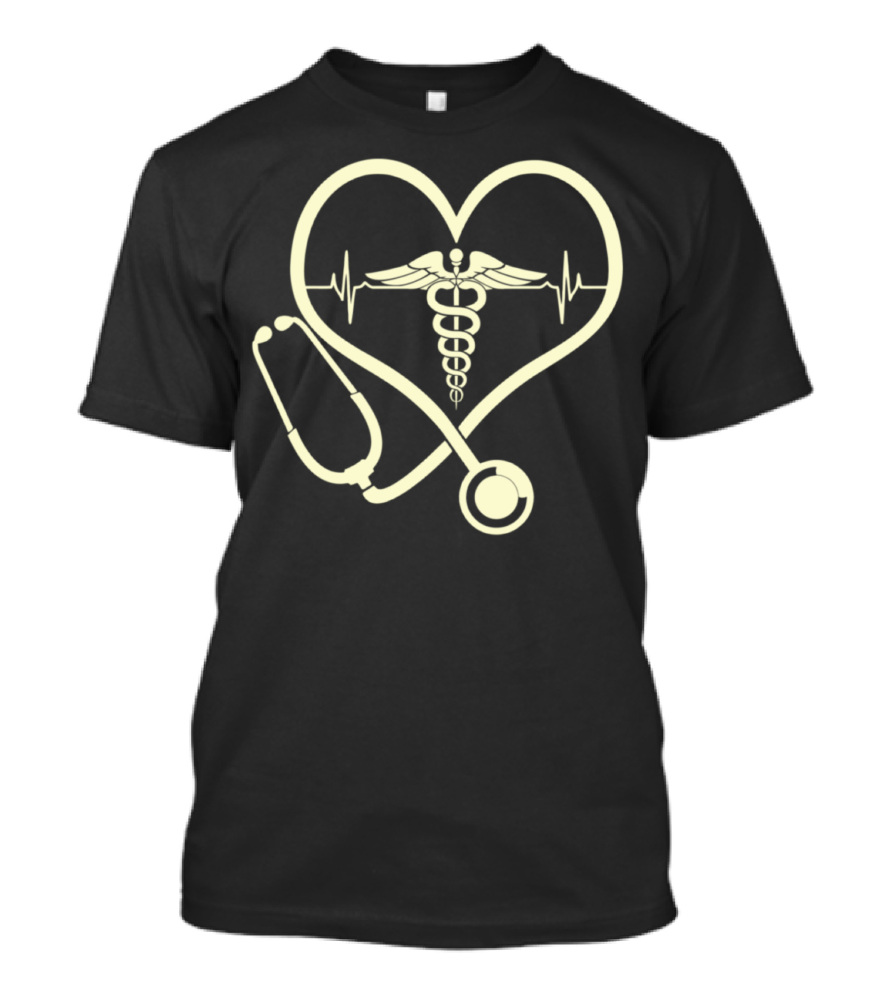 Nurse It Is In My Heartbeat Stethoscope Caduceus Heartbeat T-Shirt