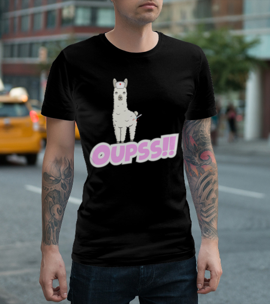 OUPSS Llama Nurse With Syringe T-Shirt
