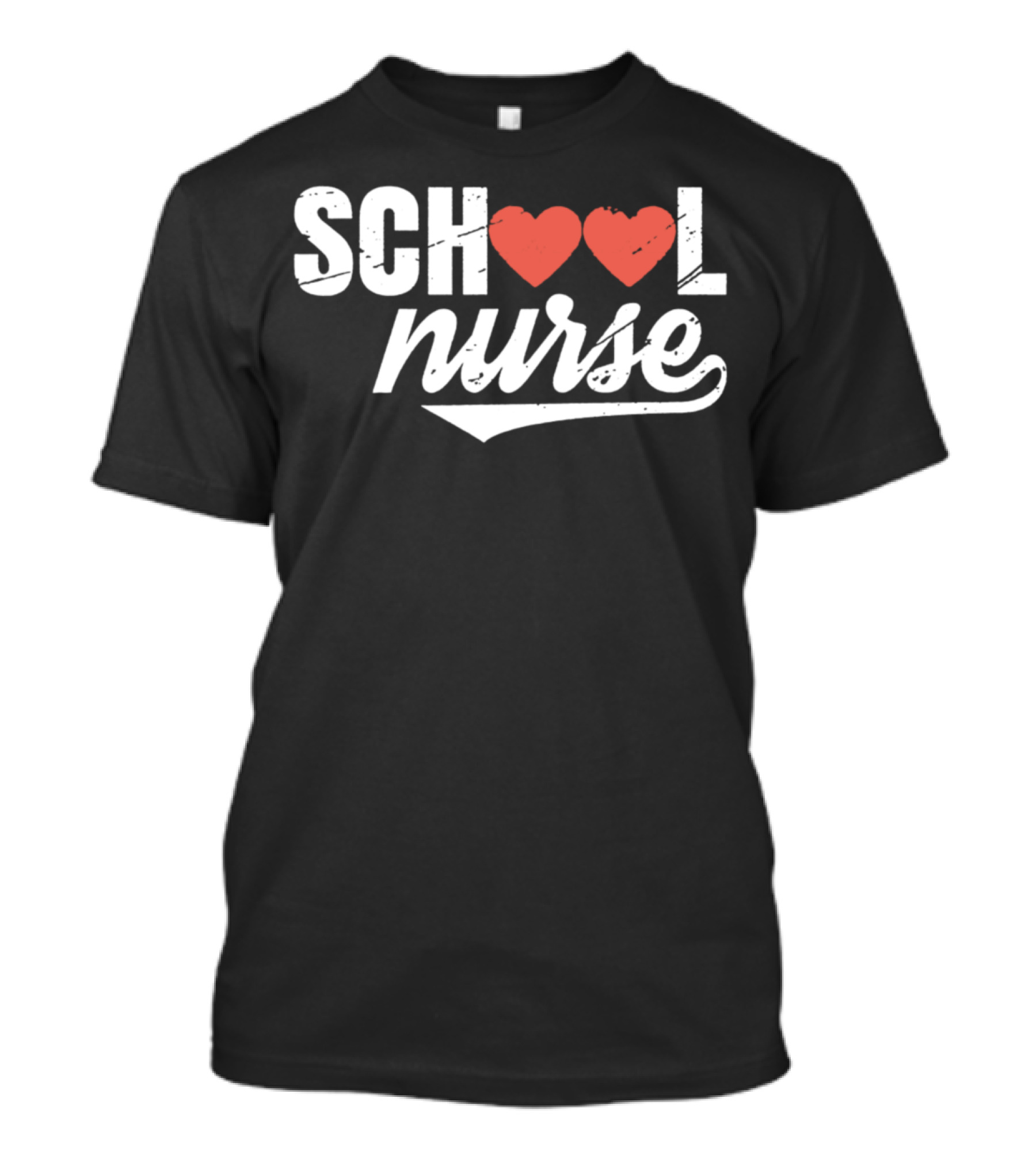 School Nurse Heart Icon With Red Love T-Shirt