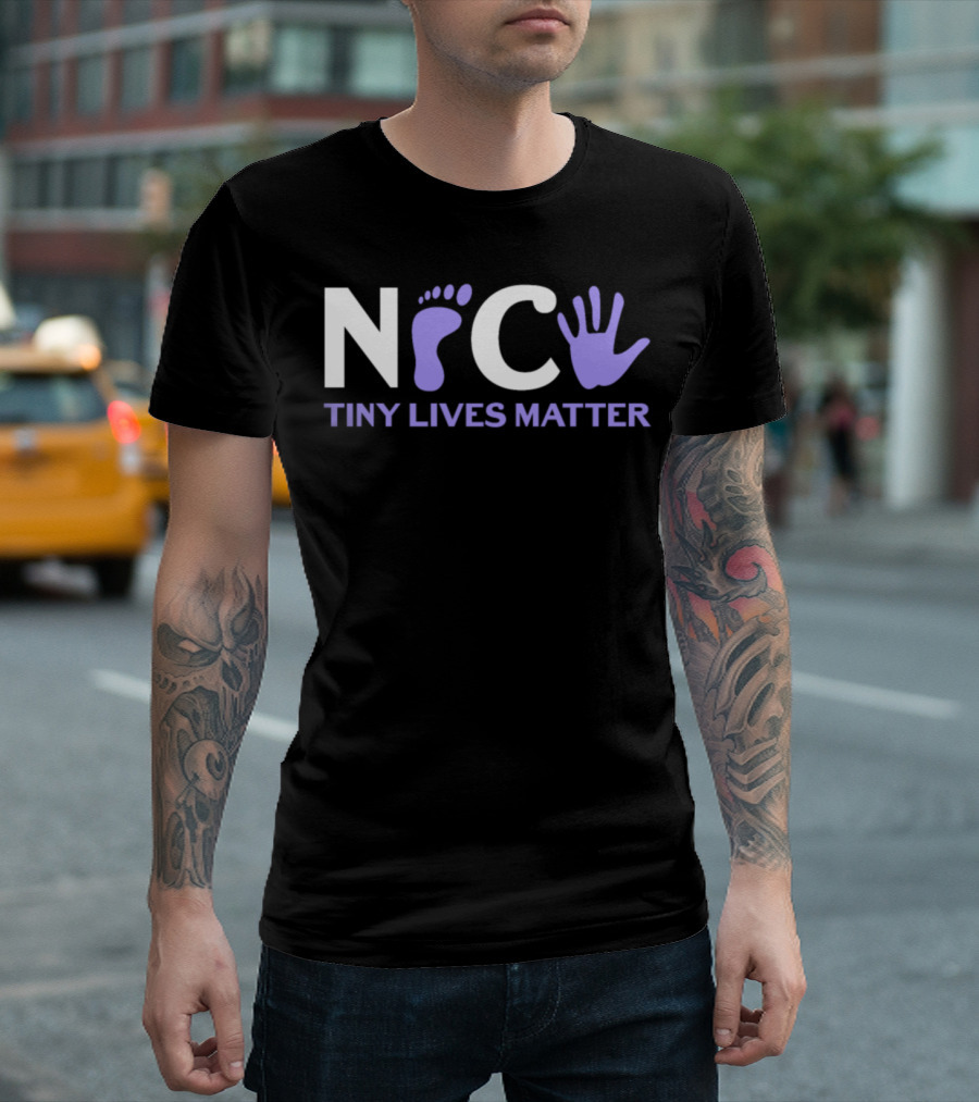 NICU Nurse Baby Neonatal Care Tiny Lives Matter T-Shirt