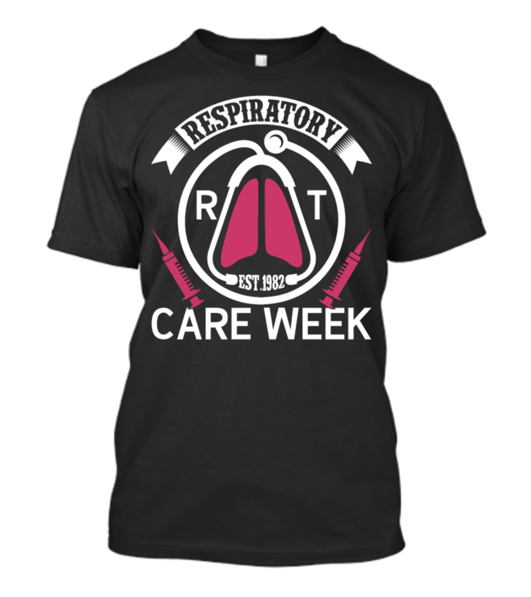 Respiratory Care Week RT Est. 1982 Pink Lu T-Shirt