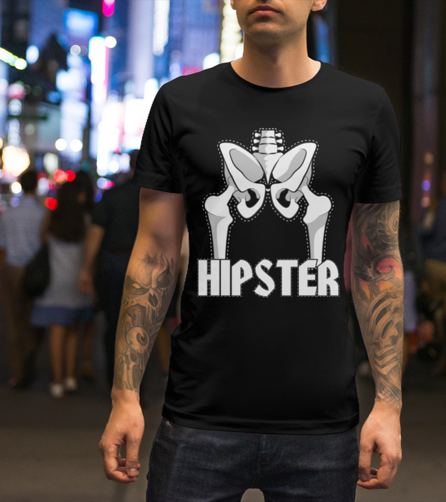 Hip Replacement Surgery Hipster Skeleton Ort T-Shirt