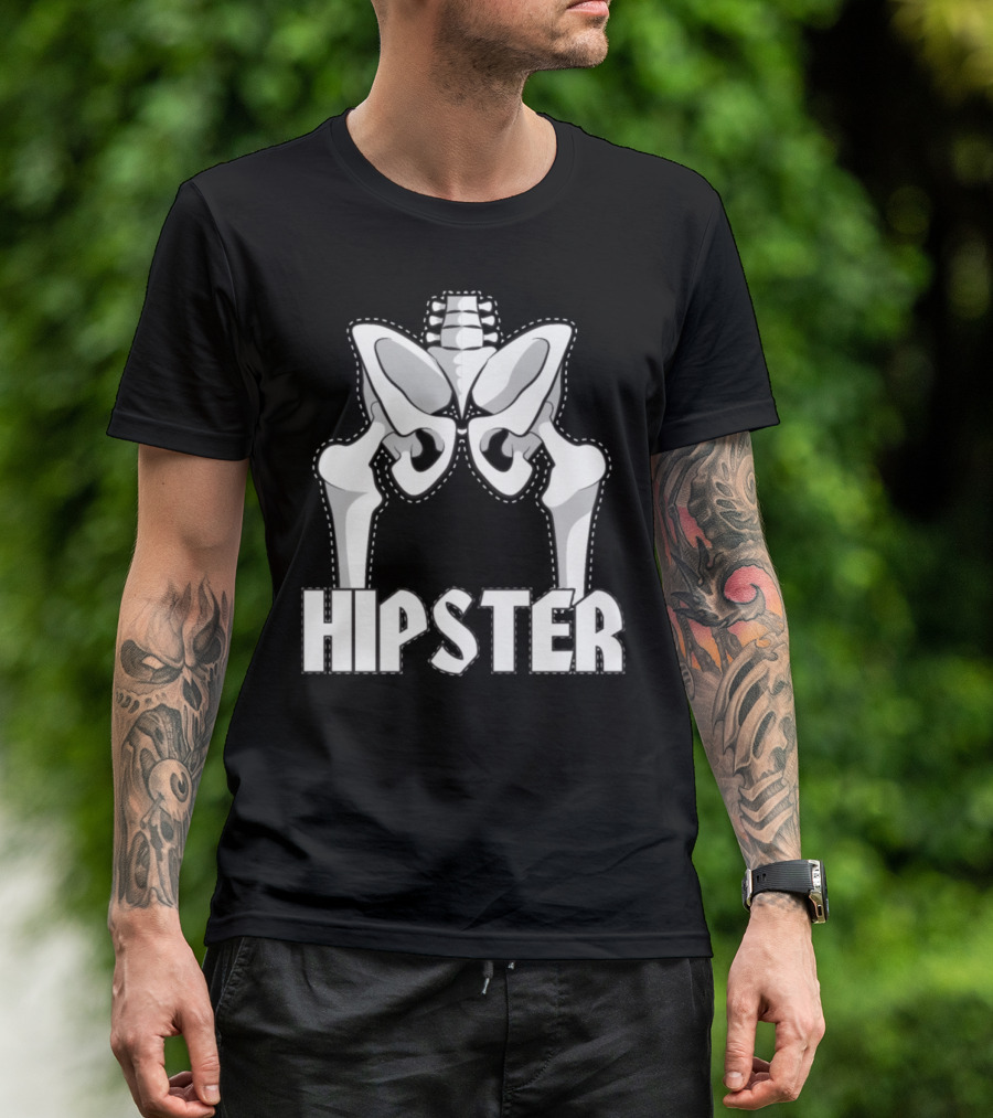 Hip Replacement Surgery Hipster Skeleton Ort T-Shirt