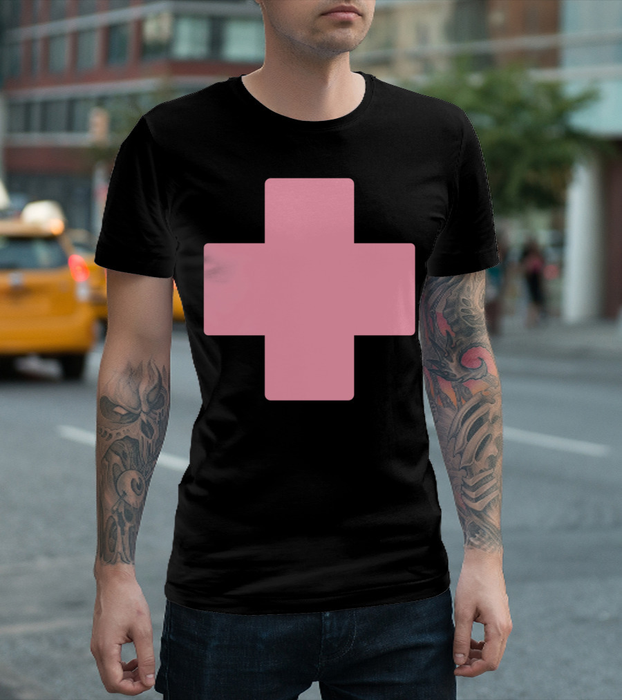 Pink Medical Cross T-Shirt