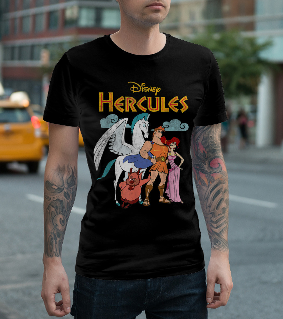 Disney Hercules Pegasus Megara Phil Group Shot T-Shirt