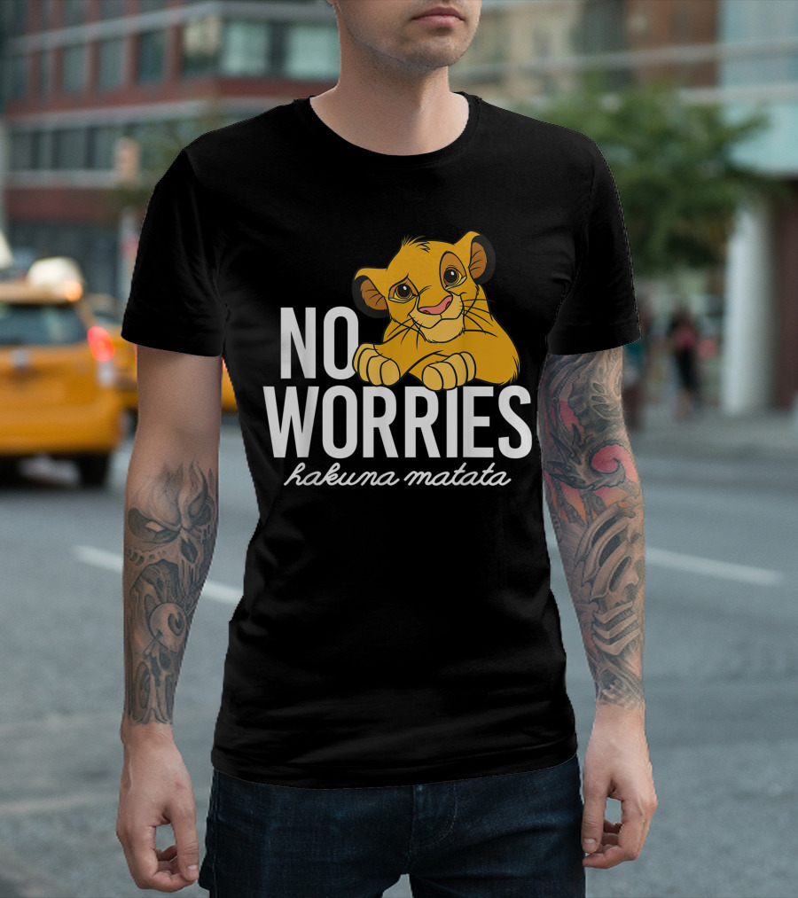 No Worries Hakuna Matata Simba Disney Lion King Classic T-Shirt