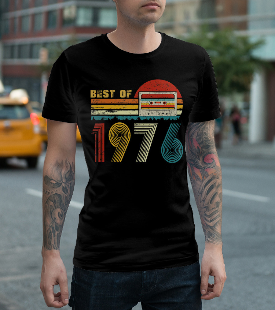 Best Of 1976 Cassette Tape 45th Bday T-Shirt