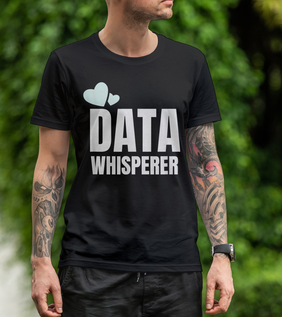 Data Whisperer Aba Therapist Rbt Bcba Behavior Analyst Hearts T-Shirt
